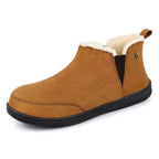 Men's Micro Suede Faux Wool Blend Hi-Top Boot Slippers