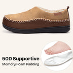 Men's Micro Suede Memory Foam Moccasin Slippers