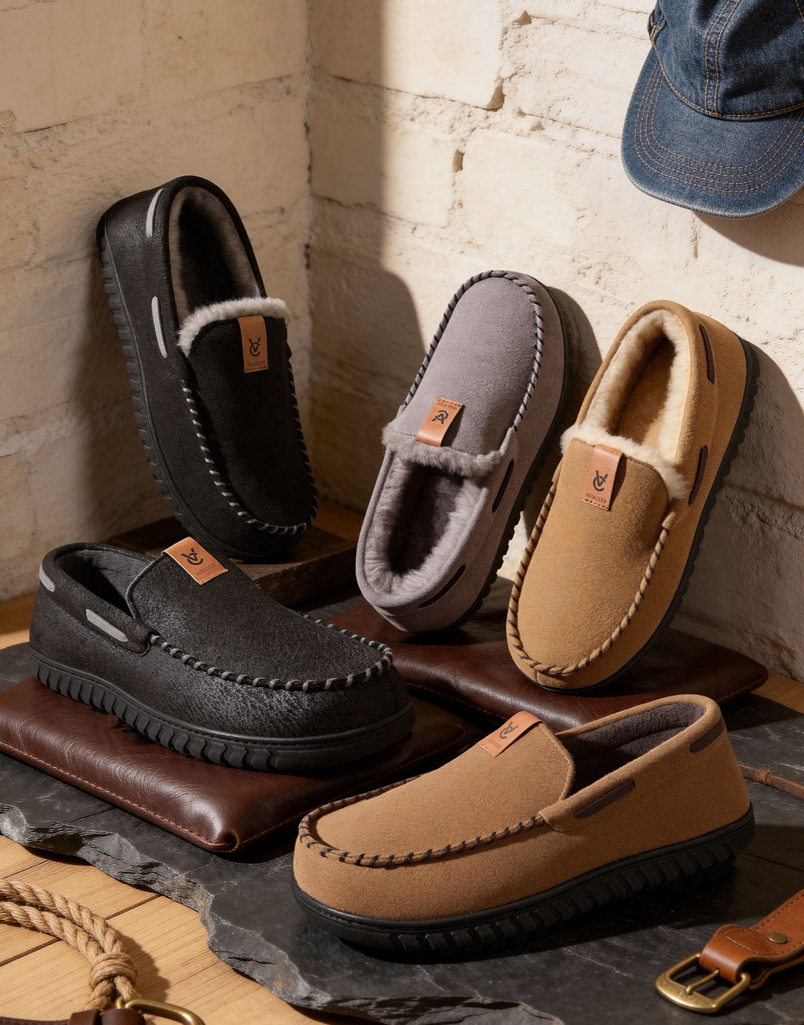 Men's Classic Moccasin Slippers