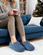 Women's Fuzzy Slippers Warm Comfy Memory Foam Non-slip House Shoes