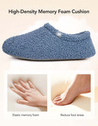 Women's Fuzzy Slippers Warm Comfy Memory Foam Non-slip House Shoes