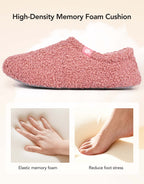Women's Fuzzy Slippers Warm Comfy Memory Foam Non-slip House Shoes