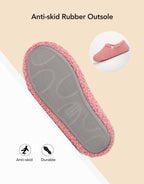 Women's Fuzzy Slippers Warm Comfy Memory Foam Non-slip House Shoes