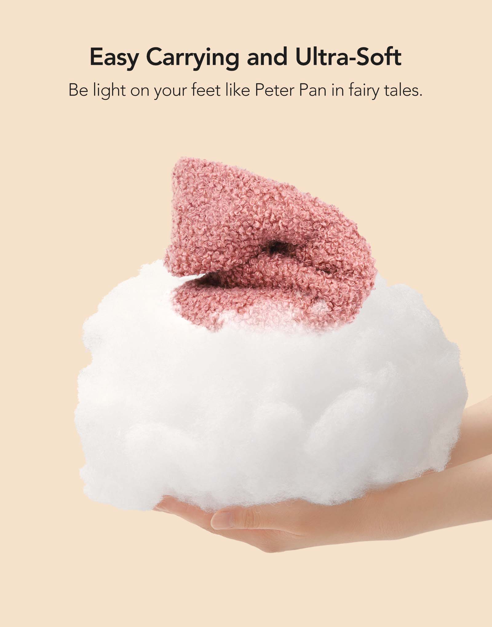 Women's Fuzzy Slippers Warm Comfy Memory Foam Non-slip House Shoes