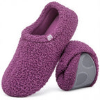 Women's Fuzzy Slippers Warm Comfy Memory Foam Non-slip House Shoes