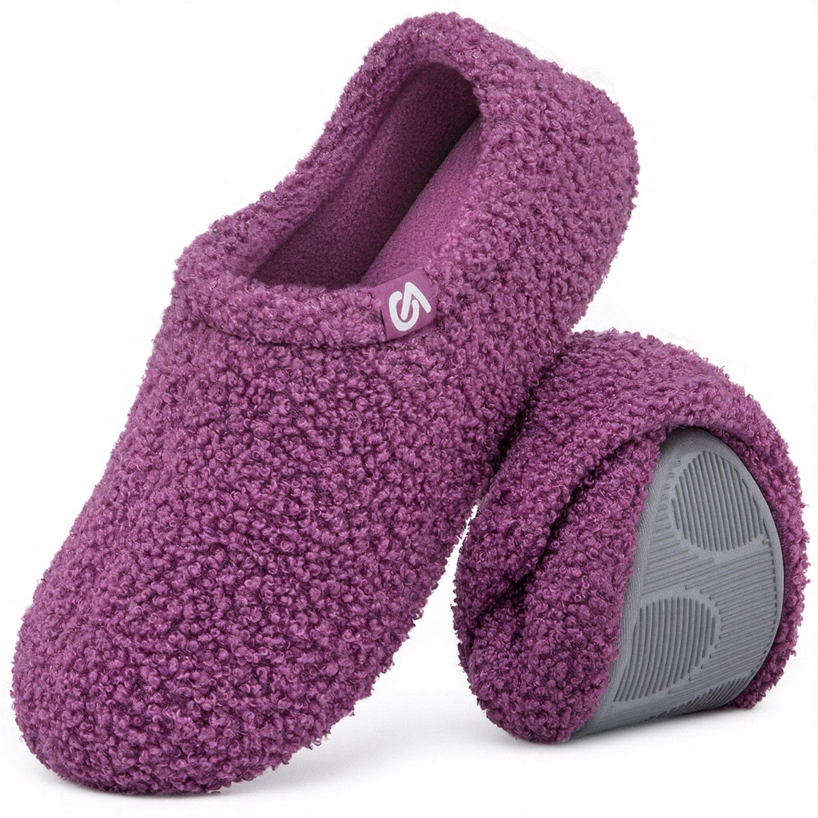 Women's Fuzzy Slippers Warm Comfy Memory Foam Non-slip House Shoes