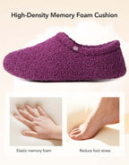 Women's Fuzzy Slippers Warm Comfy Memory Foam Non-slip House Shoes