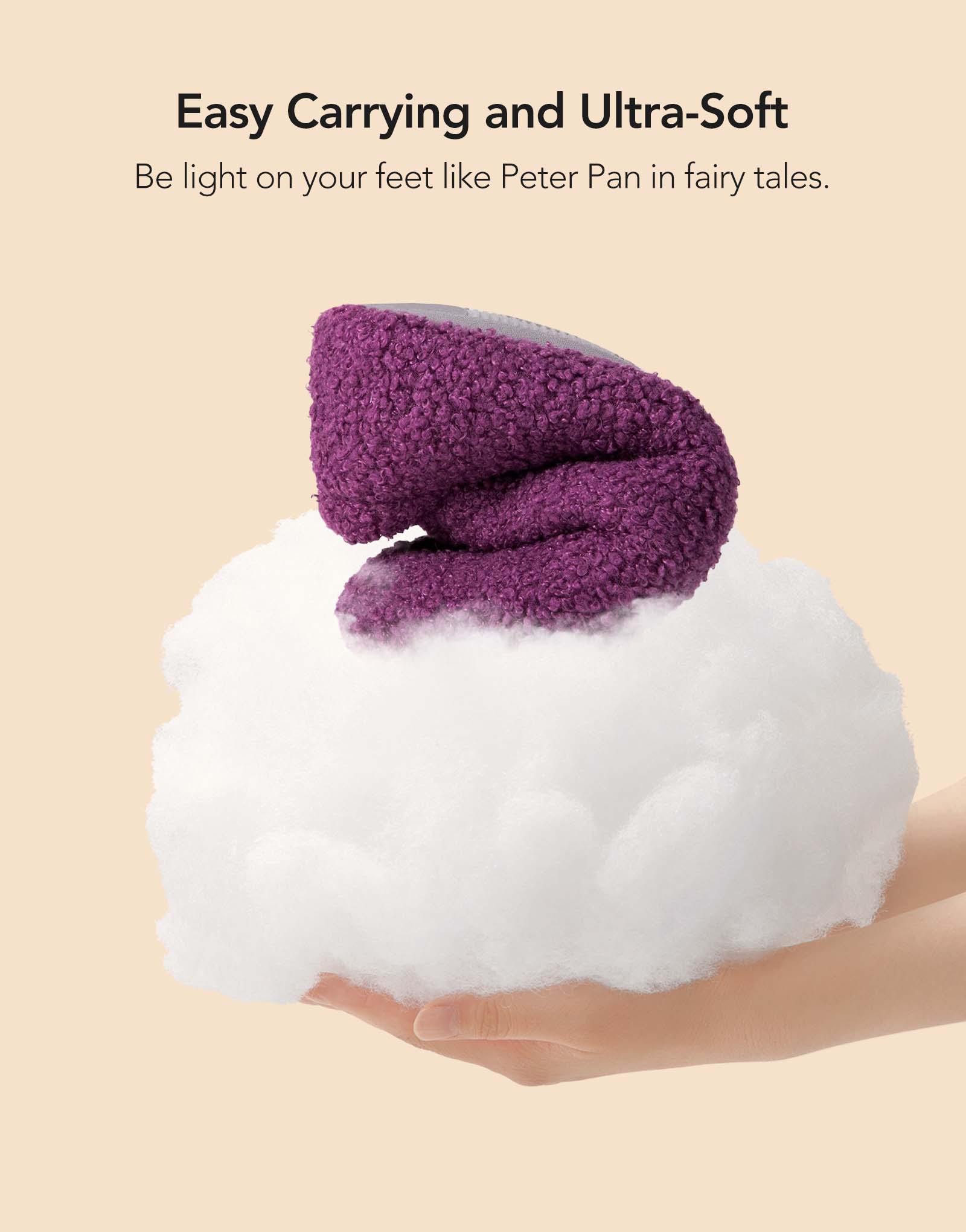 Women's Fuzzy Slippers Warm Comfy Memory Foam Non-slip House Shoes