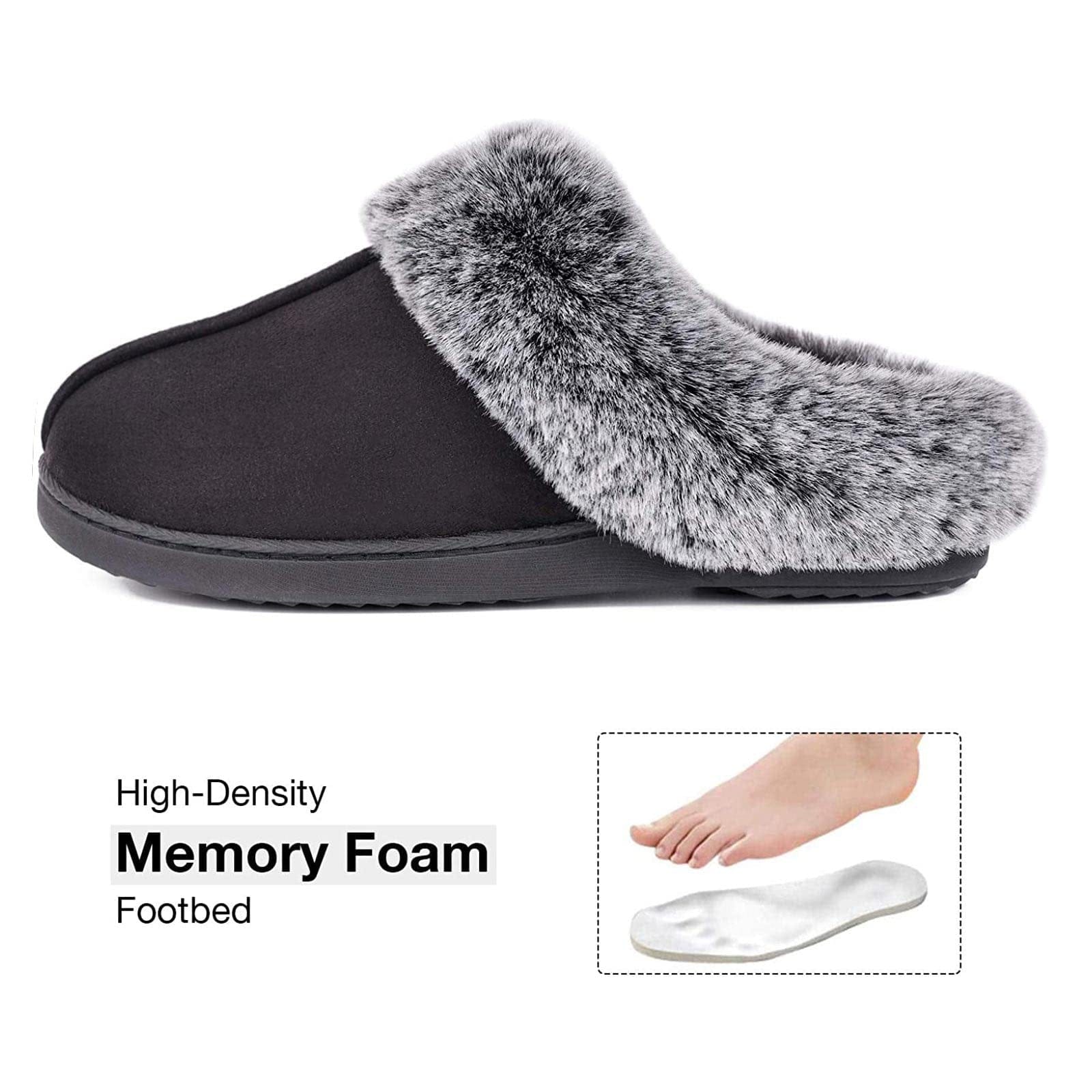 Women's Classic Suede Memory Foam Slippers