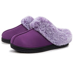Women's Classic Suede Memory Foam Slippers