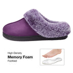 Women's Classic Suede Memory Foam Slippers