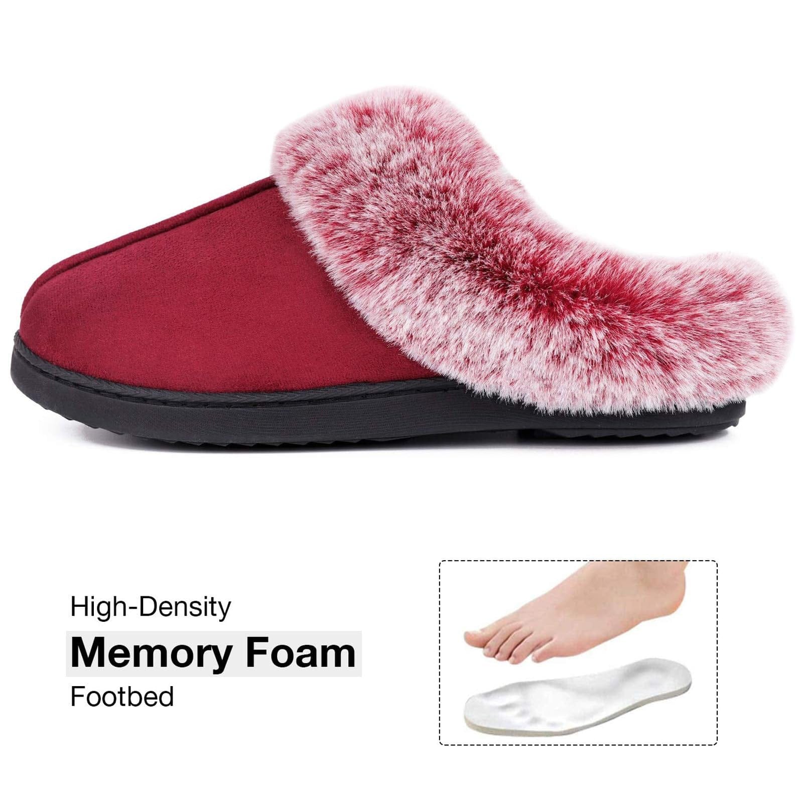 Women's Classic Suede Memory Foam Slippers