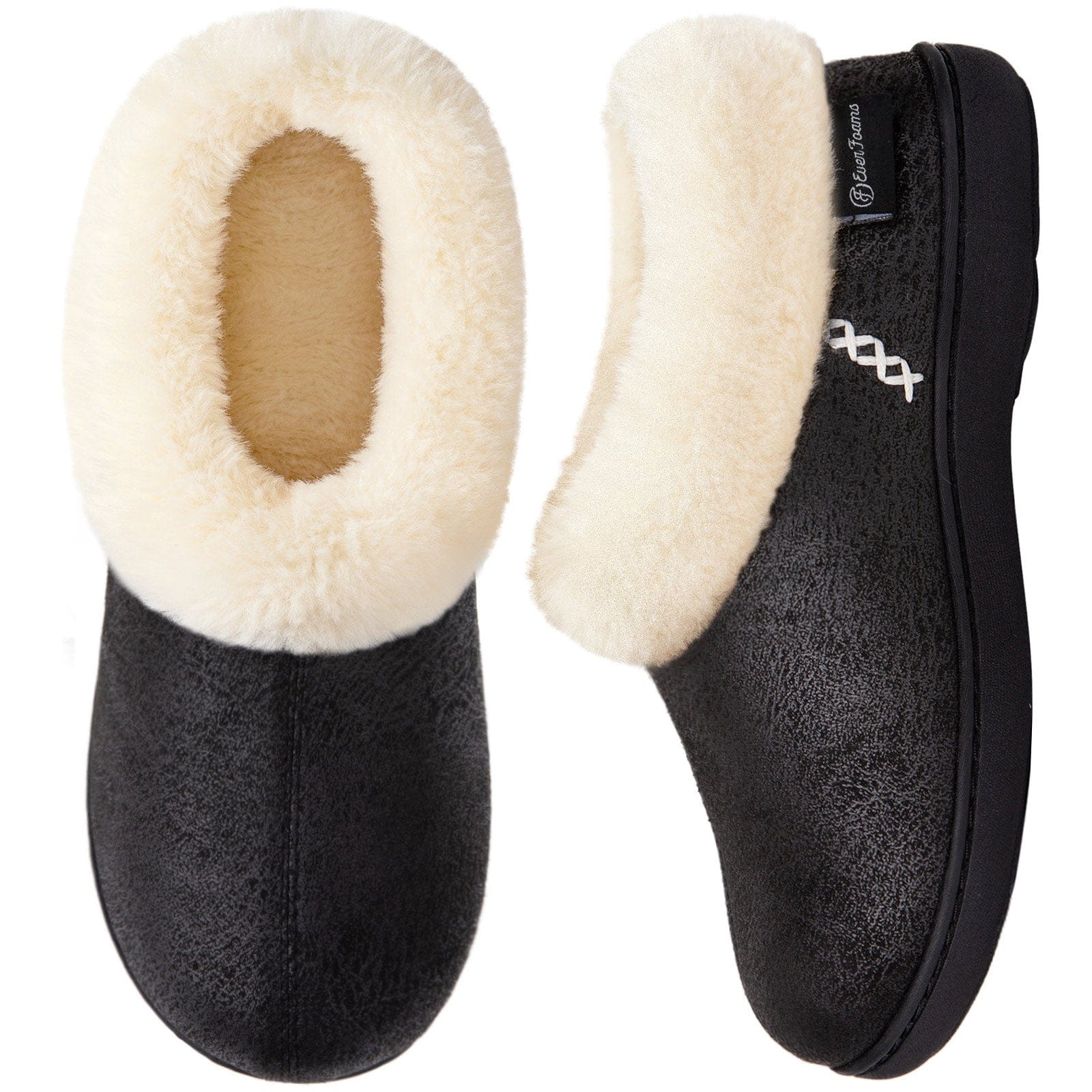 Women's Microsuede Fuzzy Plush Lined Slippers