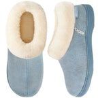 Women's Microsuede Fuzzy Plush Lined Slippers