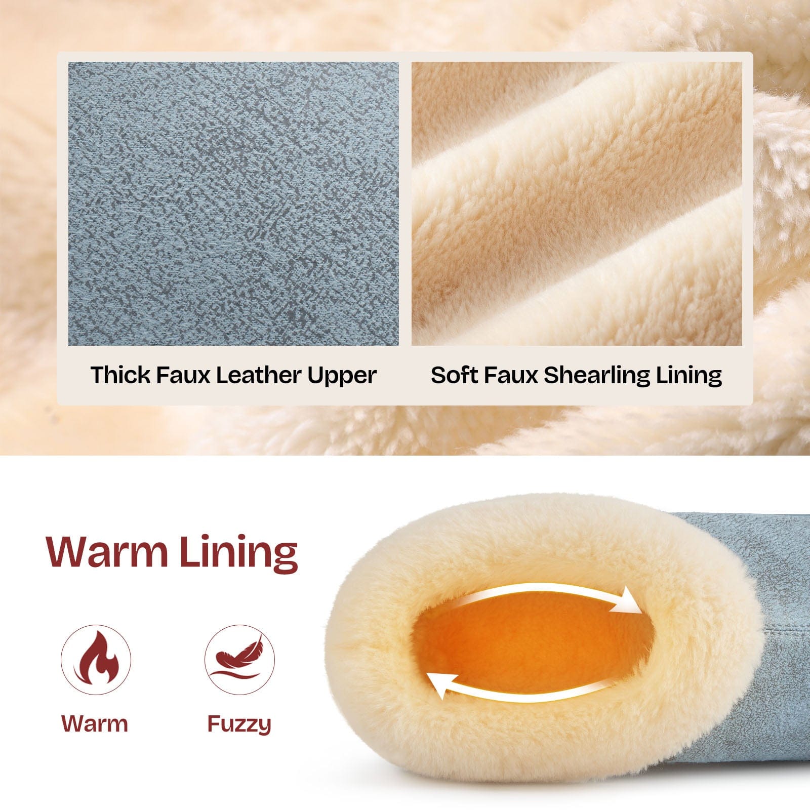 Women's Microsuede Fuzzy Plush Lined Slippers