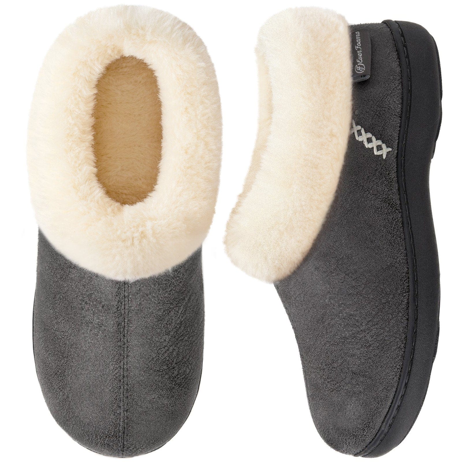 Women's Microsuede Fuzzy Plush Lined Slippers