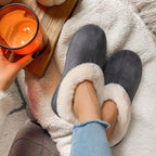Women's Microsuede Fuzzy Plush Lined Slippers