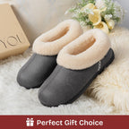 Women's Microsuede Fuzzy Plush Lined Slippers