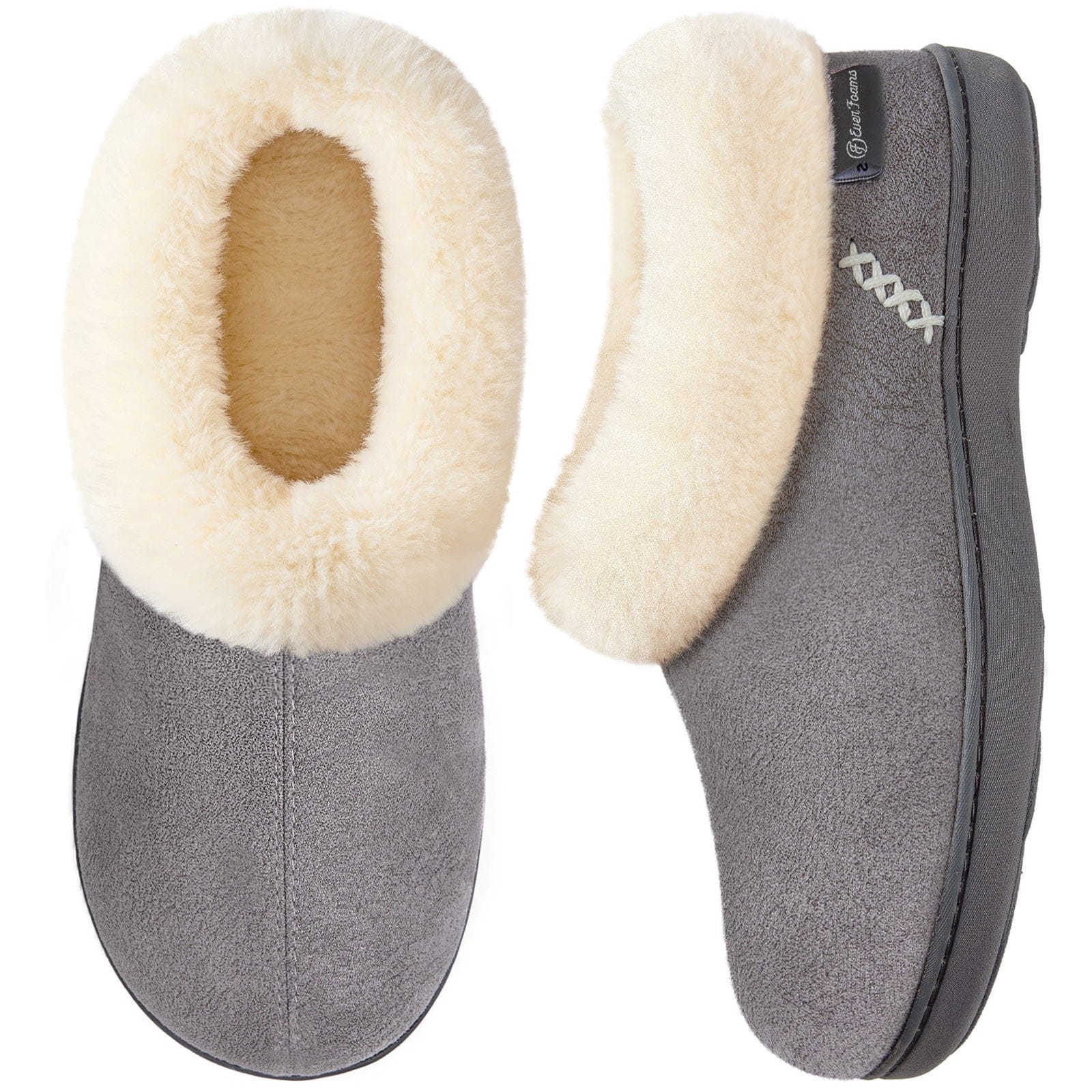 Women's Microsuede Fuzzy Plush Lined Slippers