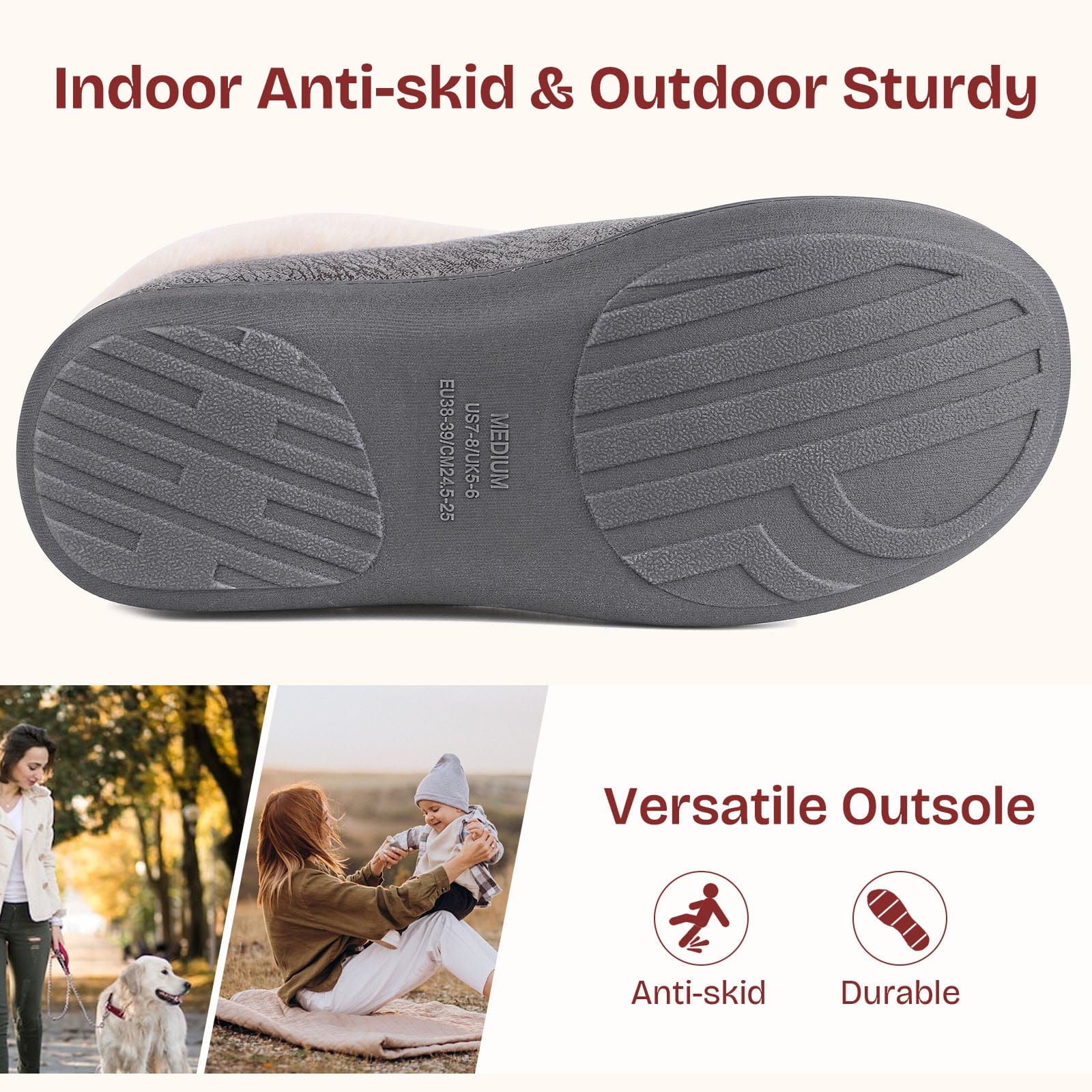 Women's Microsuede Fuzzy Plush Lined Slippers