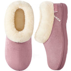 Women's Microsuede Fuzzy Plush Lined Slippers