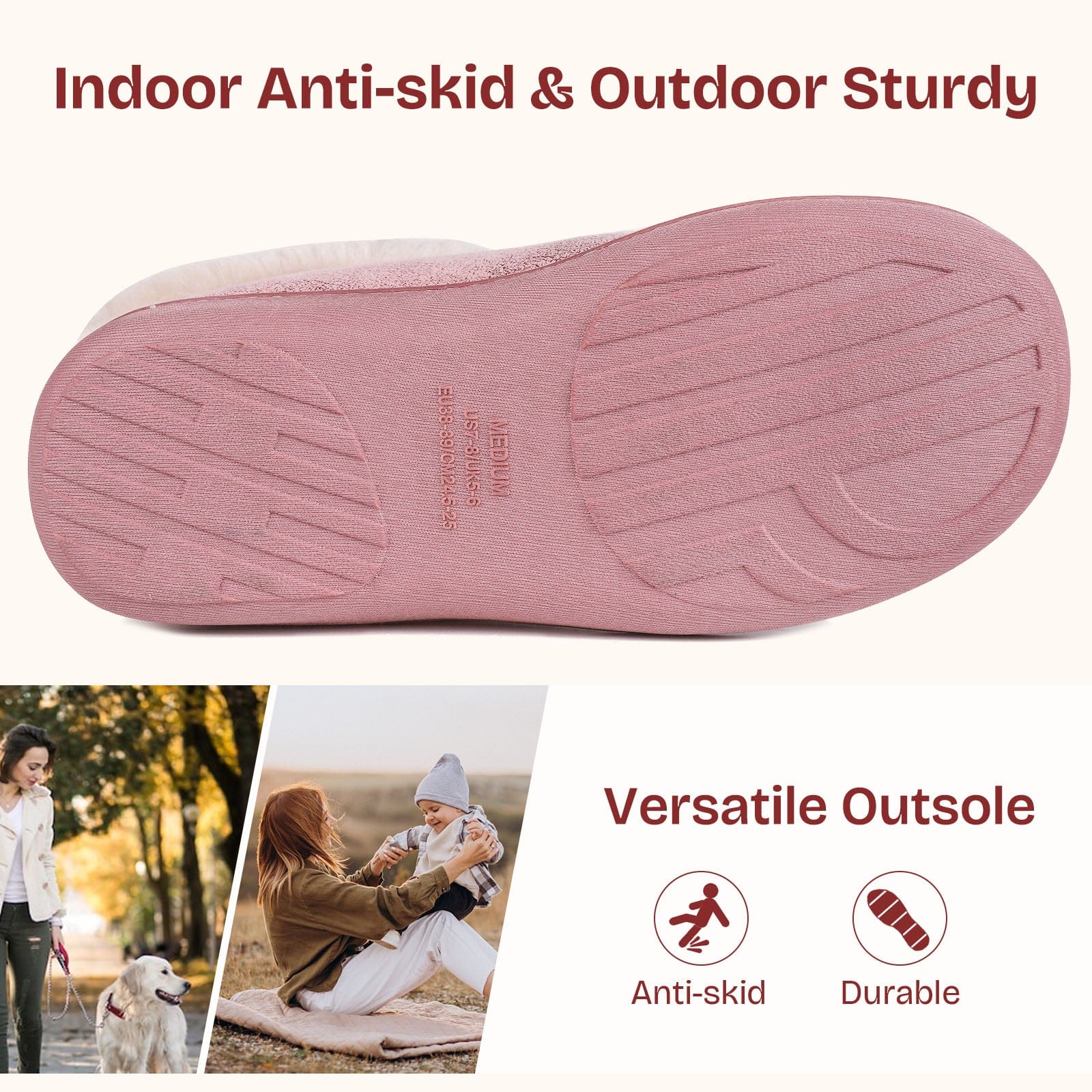 Women's Microsuede Fuzzy Plush Lined Slippers