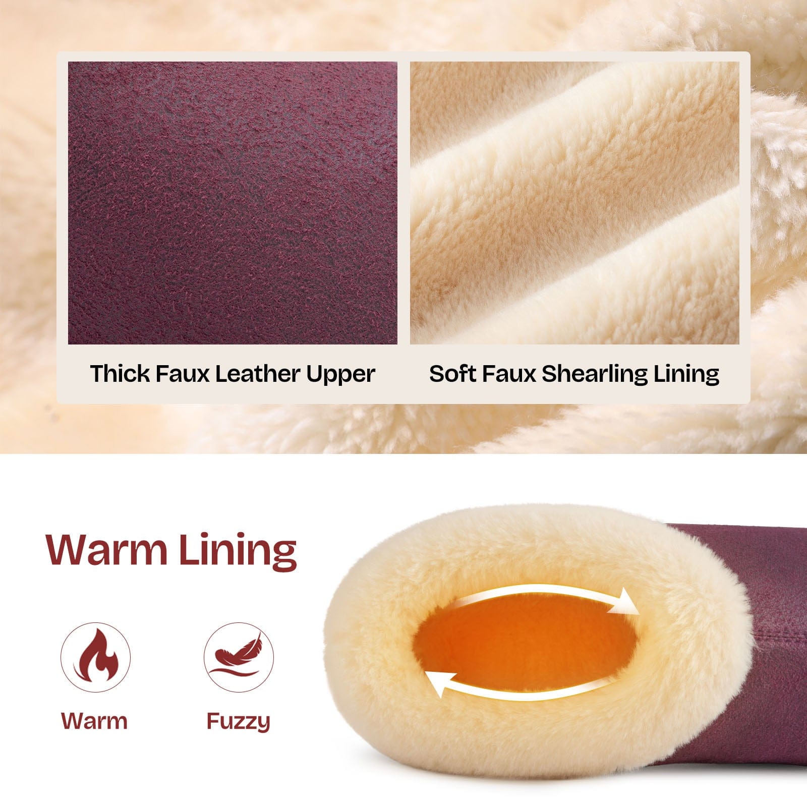 Women's Microsuede Fuzzy Plush Lined Slippers