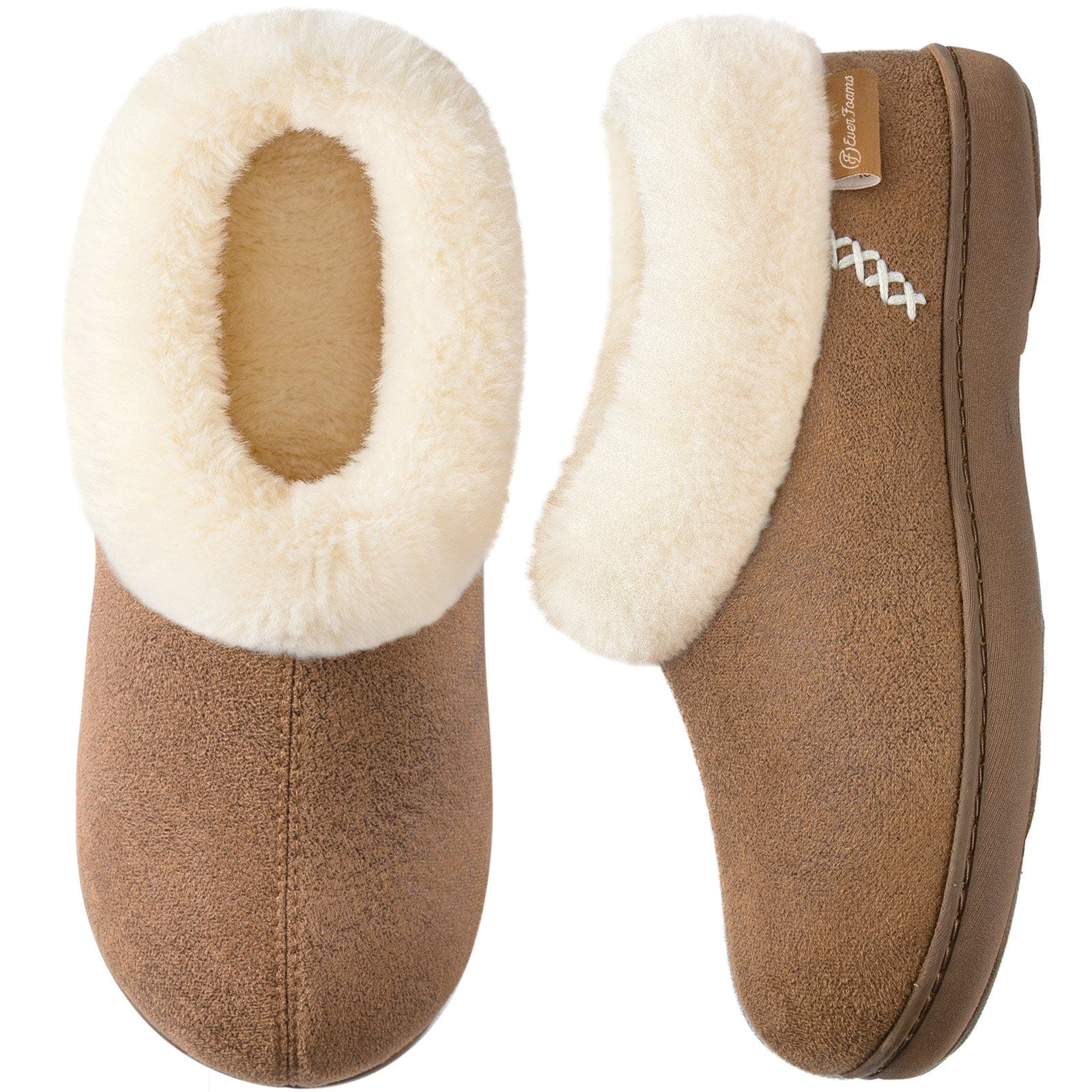 Women's Microsuede Fuzzy Plush Lined Slippers