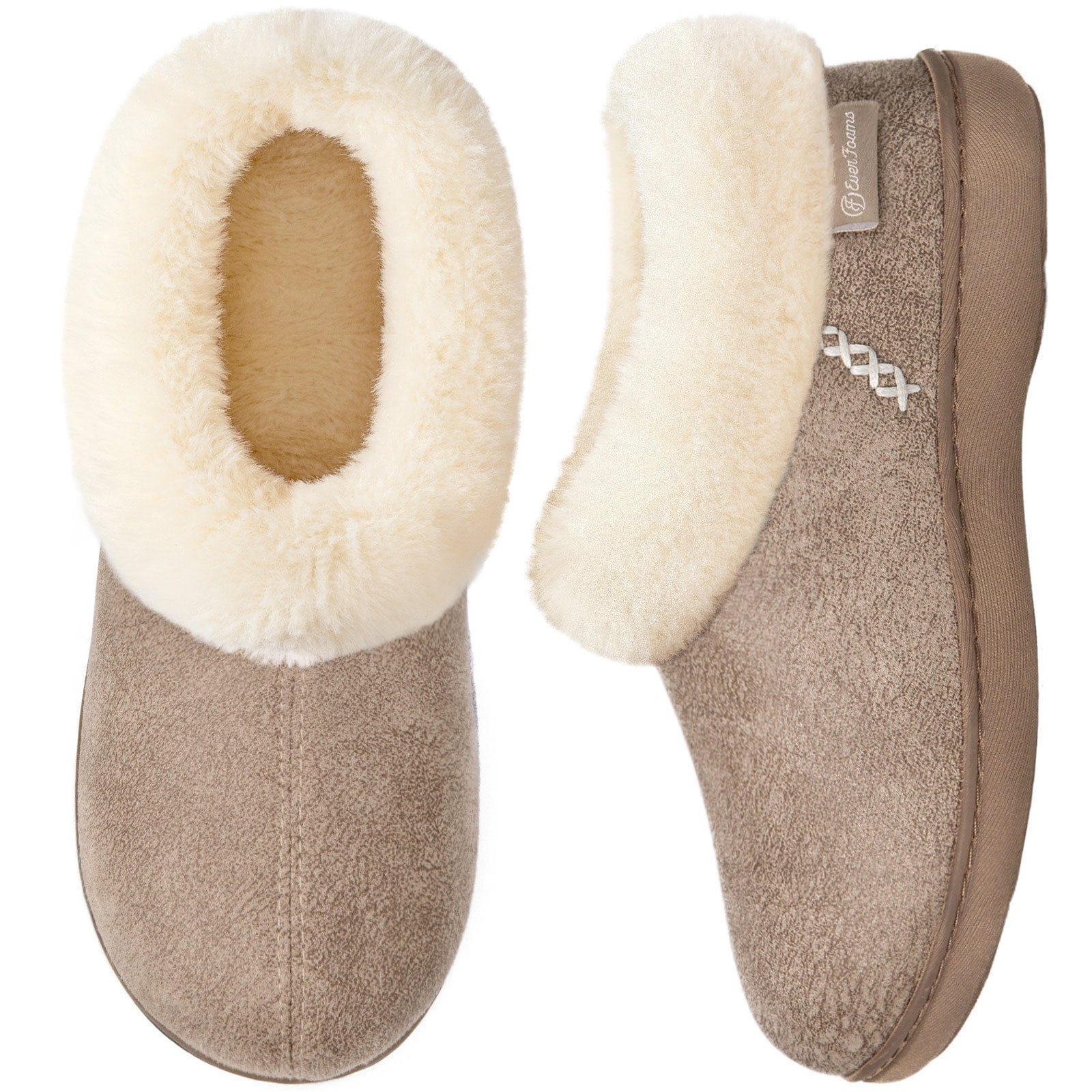 Women's Microsuede Fuzzy Plush Lined Slippers