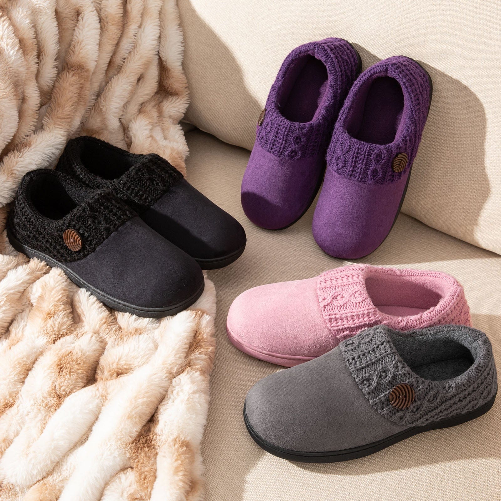 Women's Microsuede Slippers