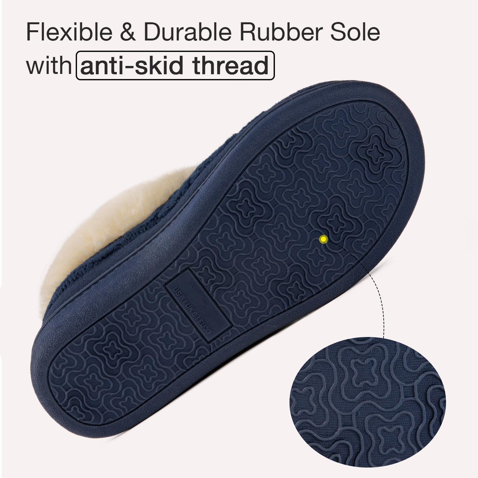 Ladies' Warm Knitted Faux Suede Memory Foam Moc Slippers