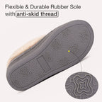 Ladies' Warm Knitted Faux Suede Memory Foam Moc Slippers