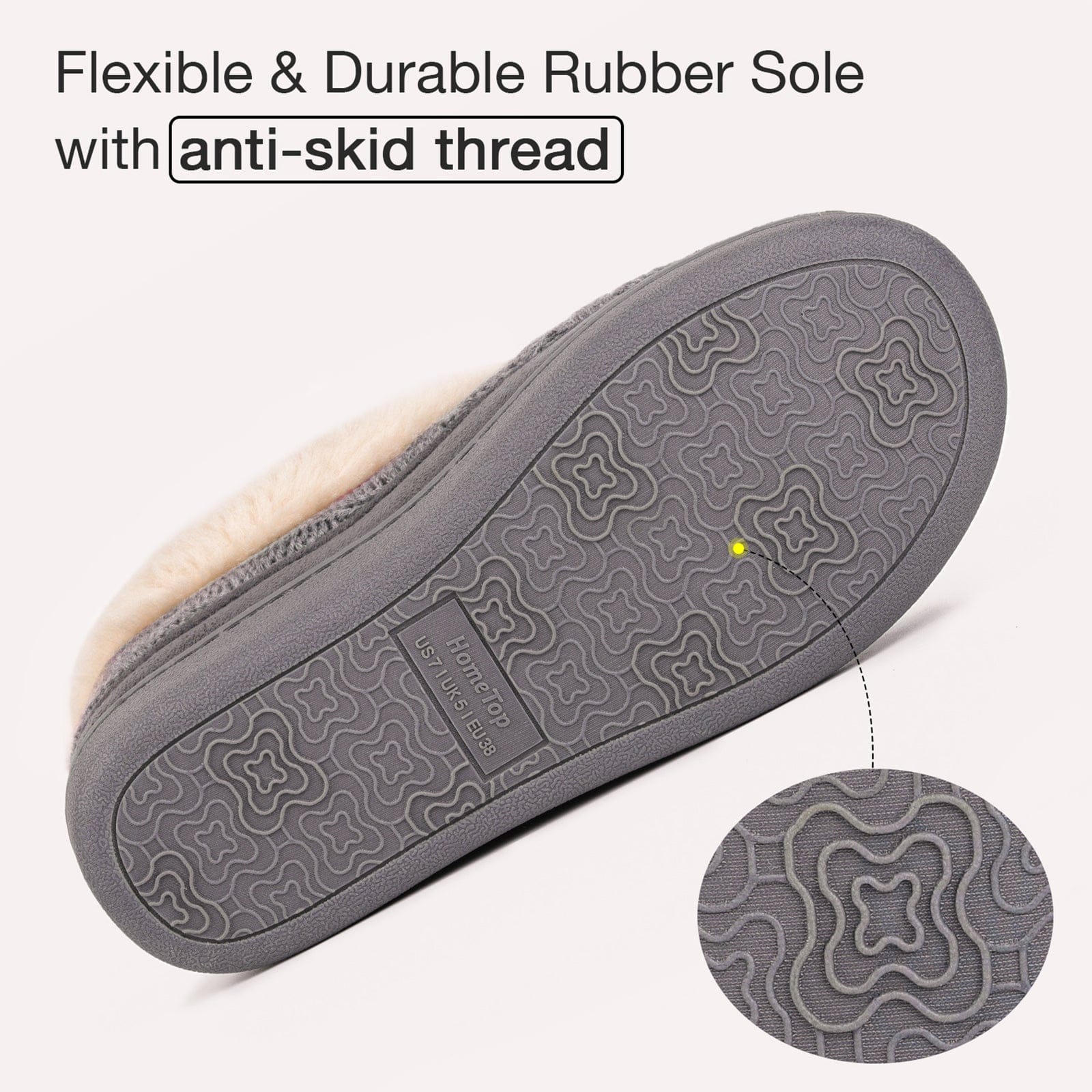 Ladies' Warm Knitted Faux Suede Memory Foam Moc Slippers