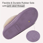 Ladies' Warm Knitted Faux Suede Memory Foam Moc Slippers