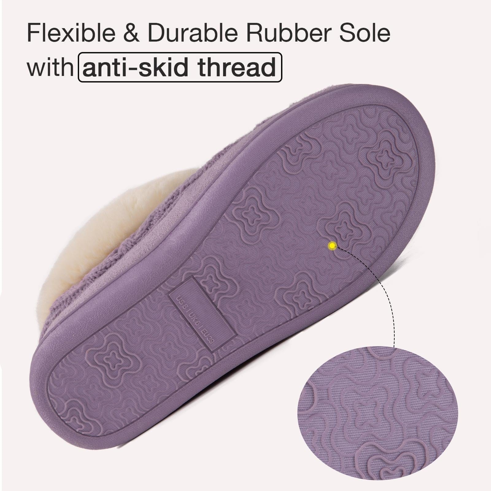 Ladies' Warm Knitted Faux Suede Memory Foam Moc Slippers