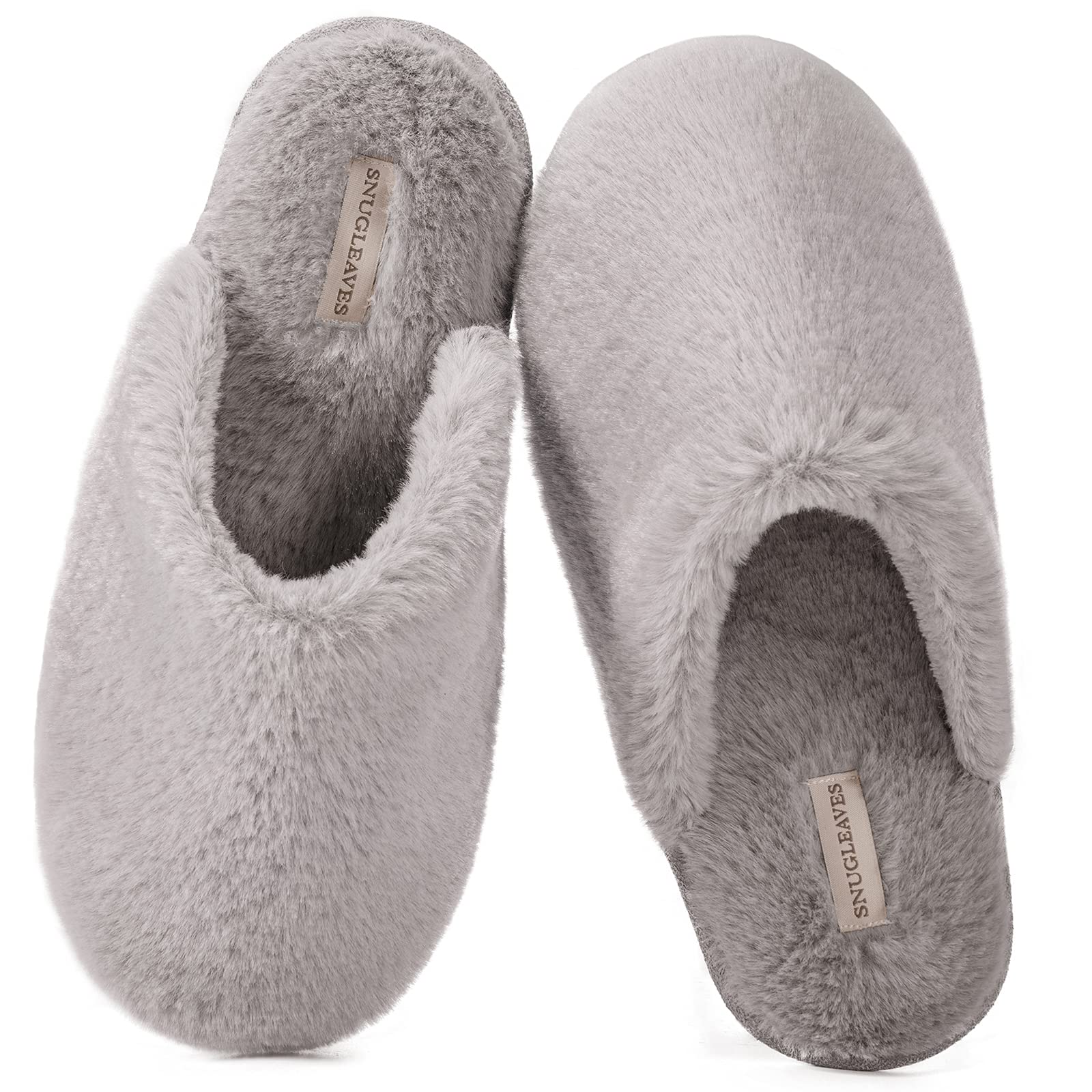 Women's Fluffy Memory Foam Slip On Slippers