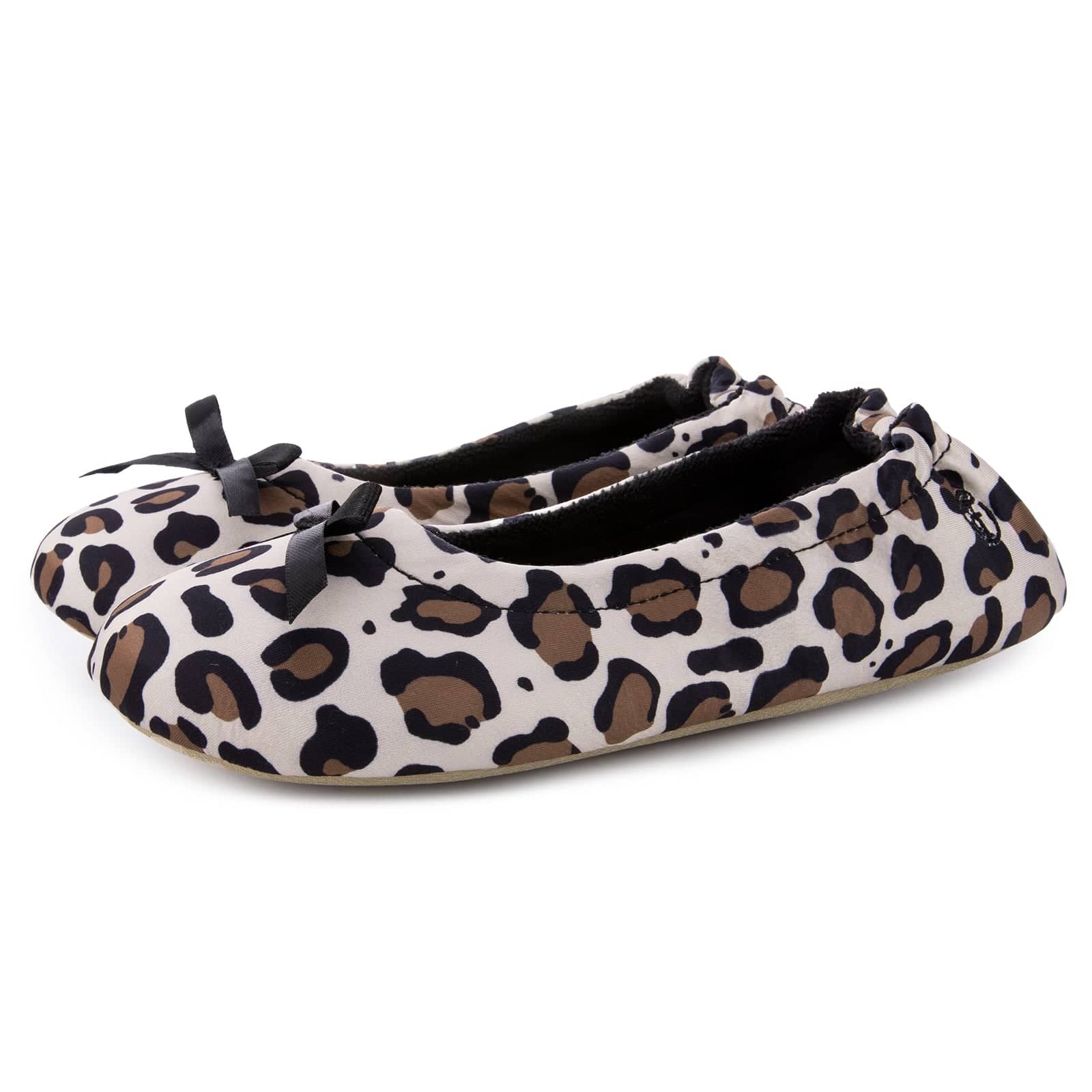 Women's Terry Cloth Satin Ballerina Slippers