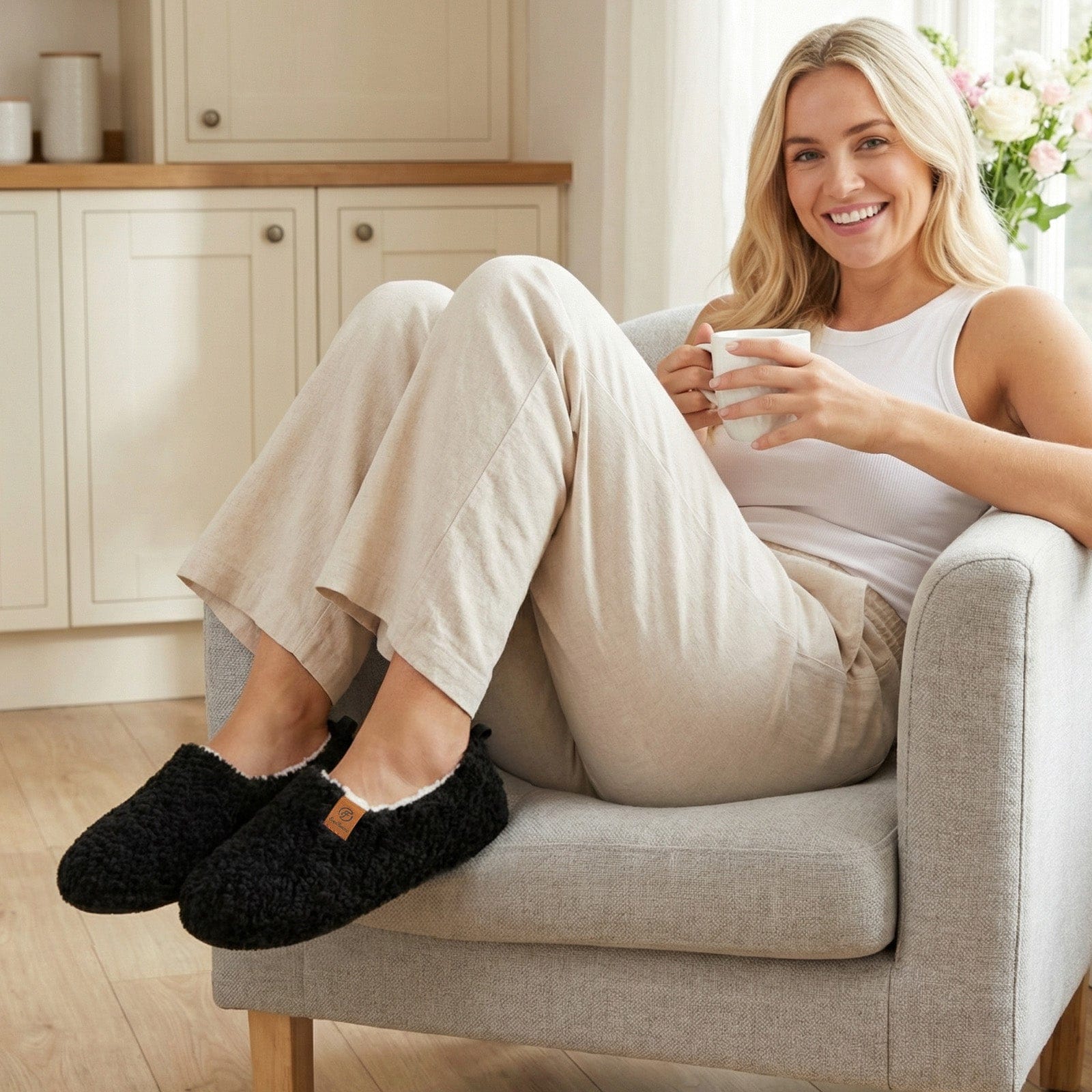 Women's Fuzzy Full Slippers