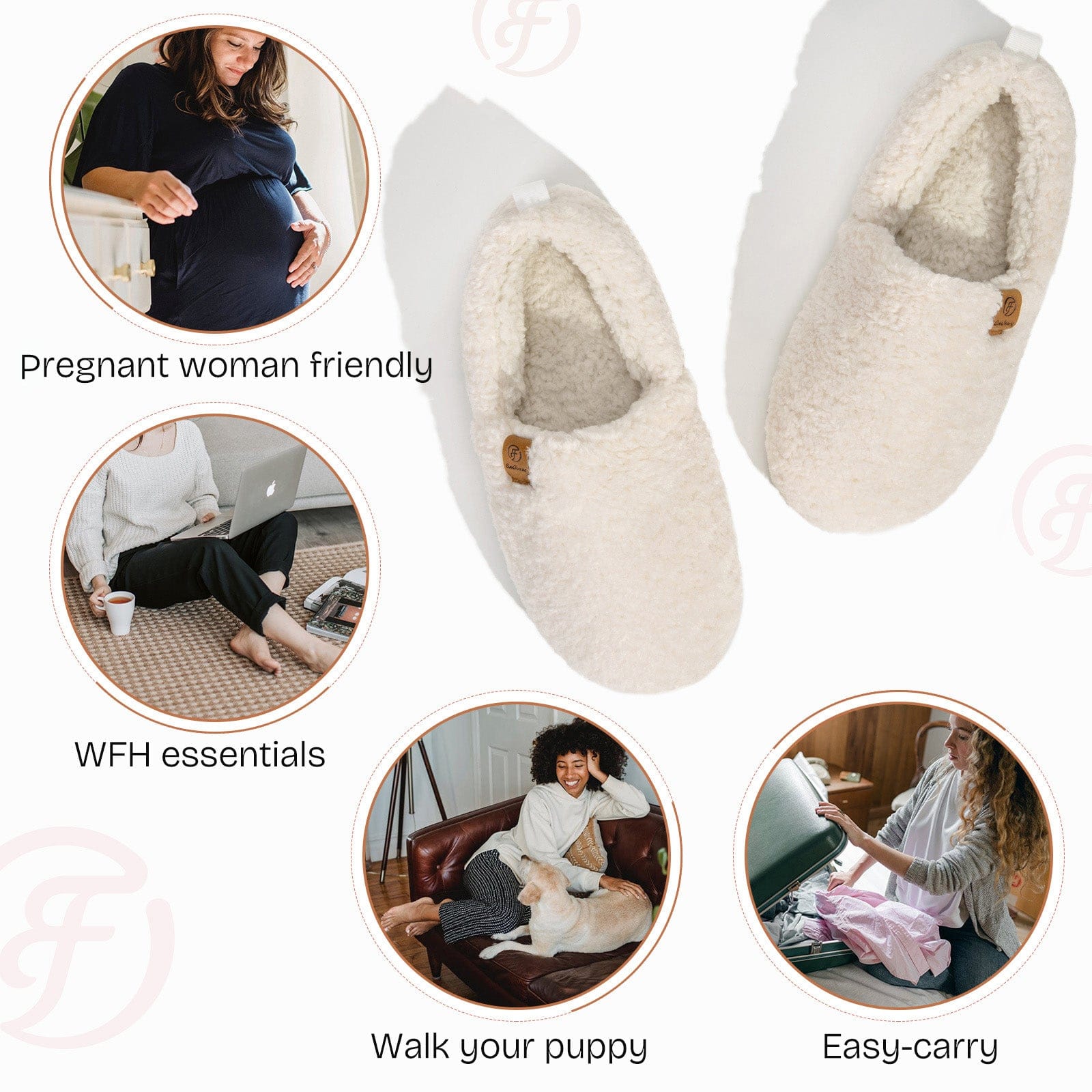 Women's Fuzzy Full Slippers