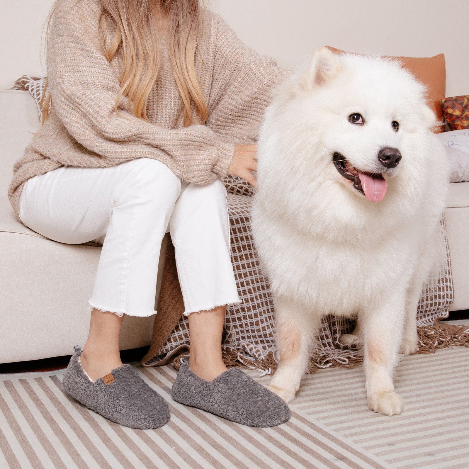 Women's Fuzzy Full Slippers