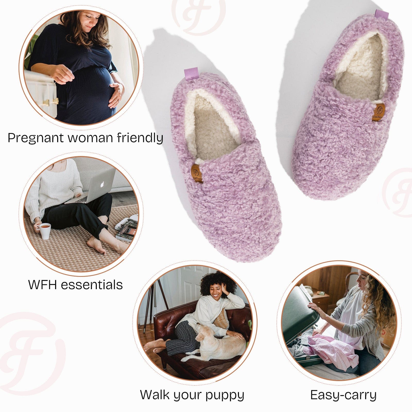 Women's Fuzzy Full Slippers