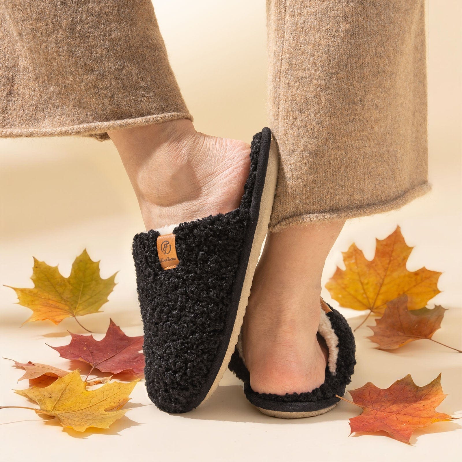 Women's Fuzzy Faux Alpine Non-slip Slippers