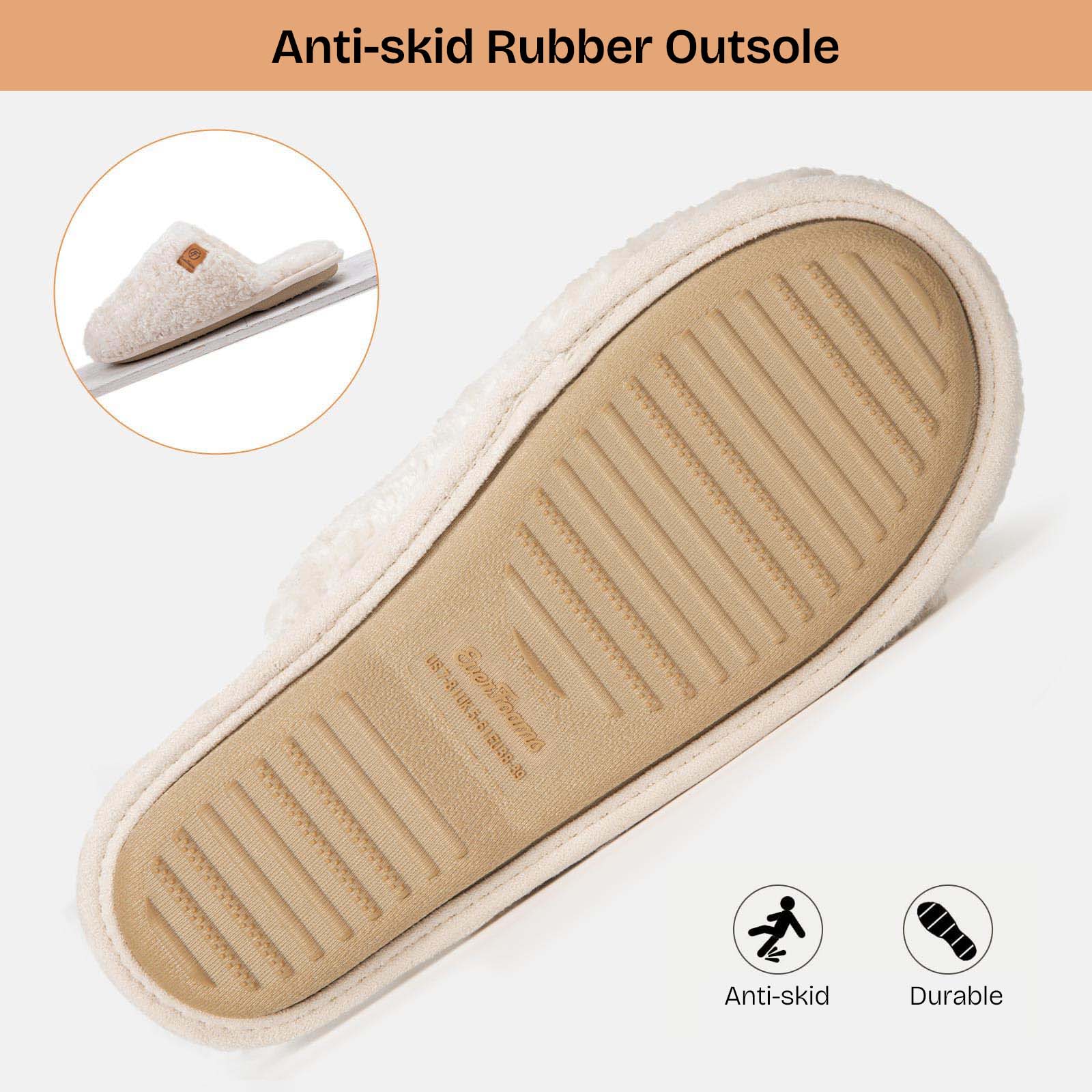 Women's Fuzzy Faux Alpine Non-slip Slippers