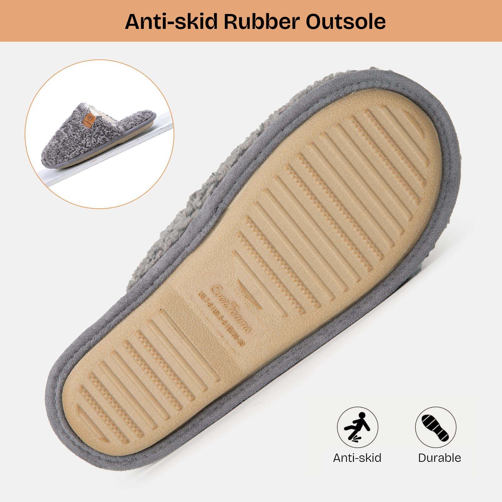 Women's Fuzzy Faux Alpine Non-slip Slippers