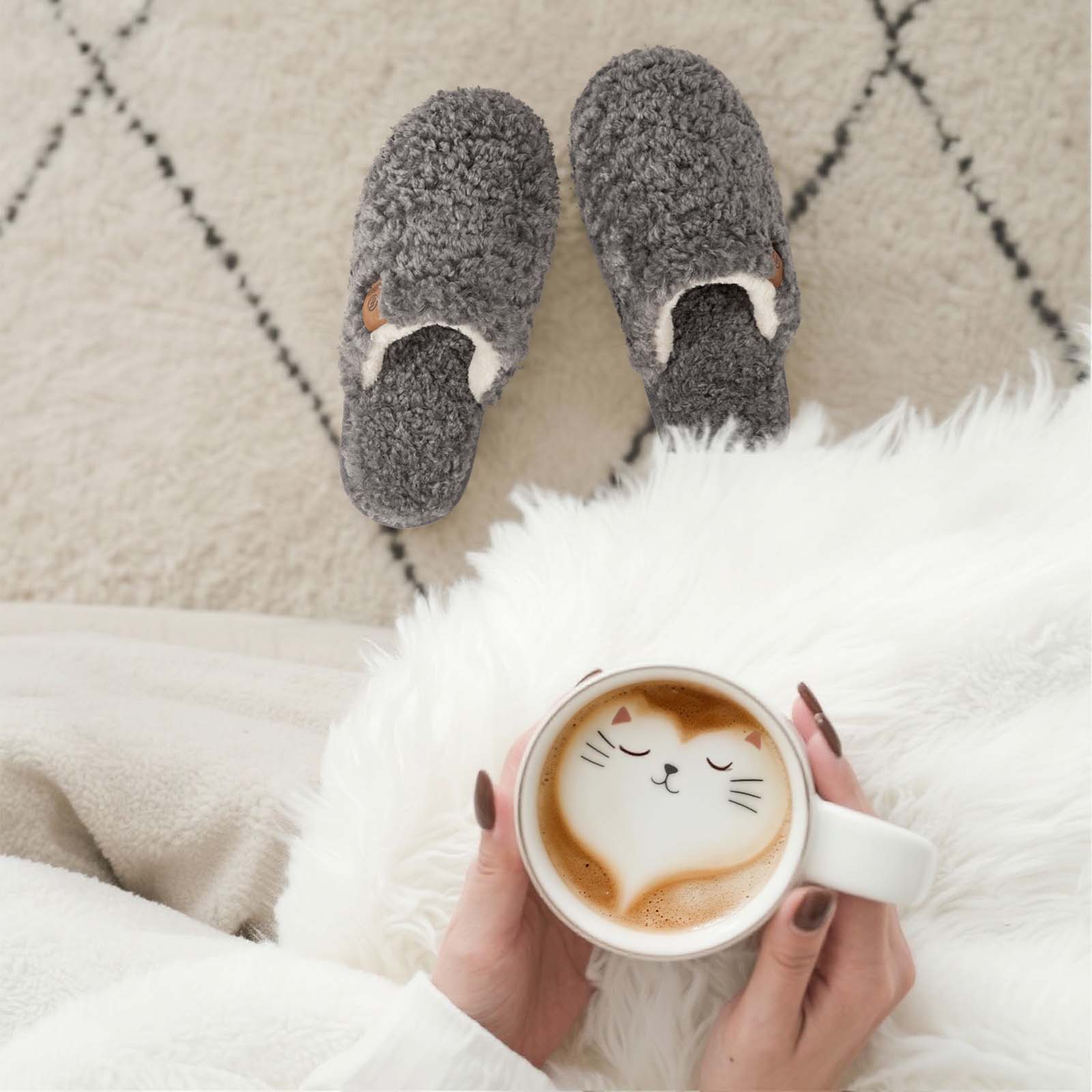 Women's Fuzzy Faux Alpine Non-slip Slippers