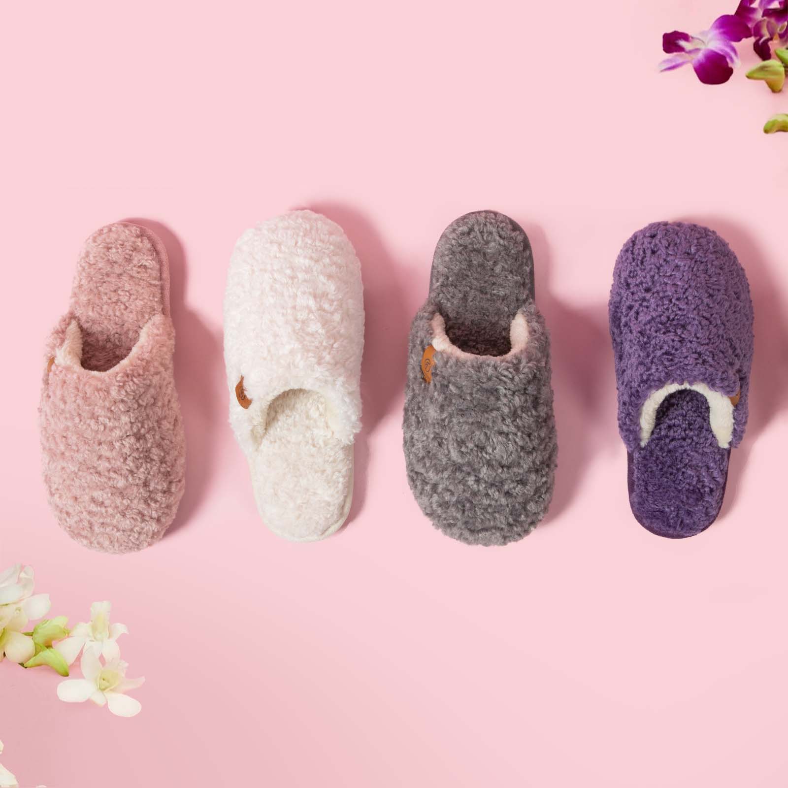 Women's Fuzzy Faux Alpine Non-slip Slippers