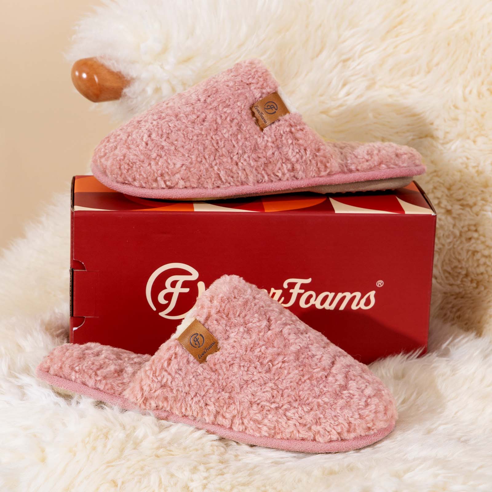 Women's Fuzzy Faux Alpine Non-slip Slippers