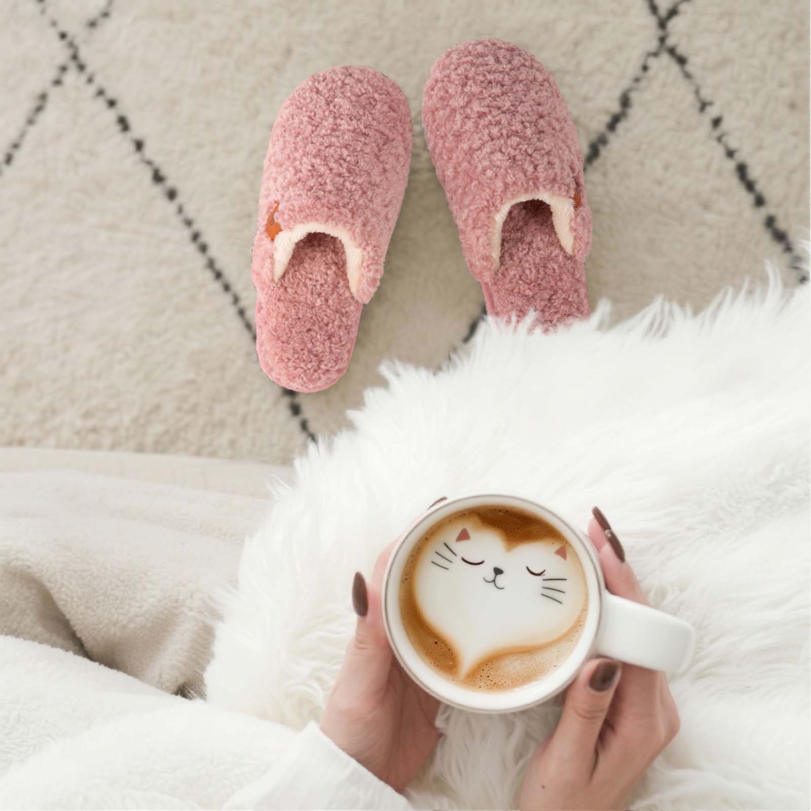 Women's Fuzzy Faux Alpine Non-slip Slippers