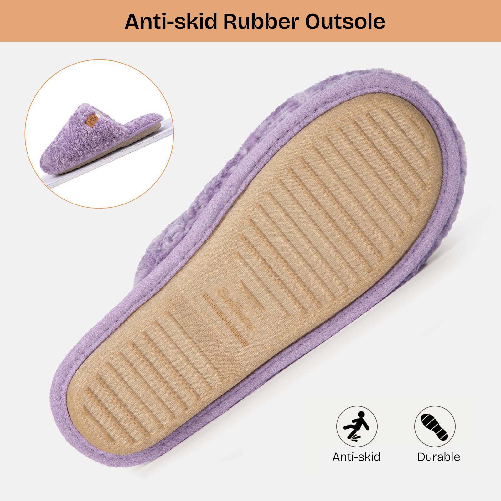 Women's Fuzzy Faux Alpine Non-slip Slippers