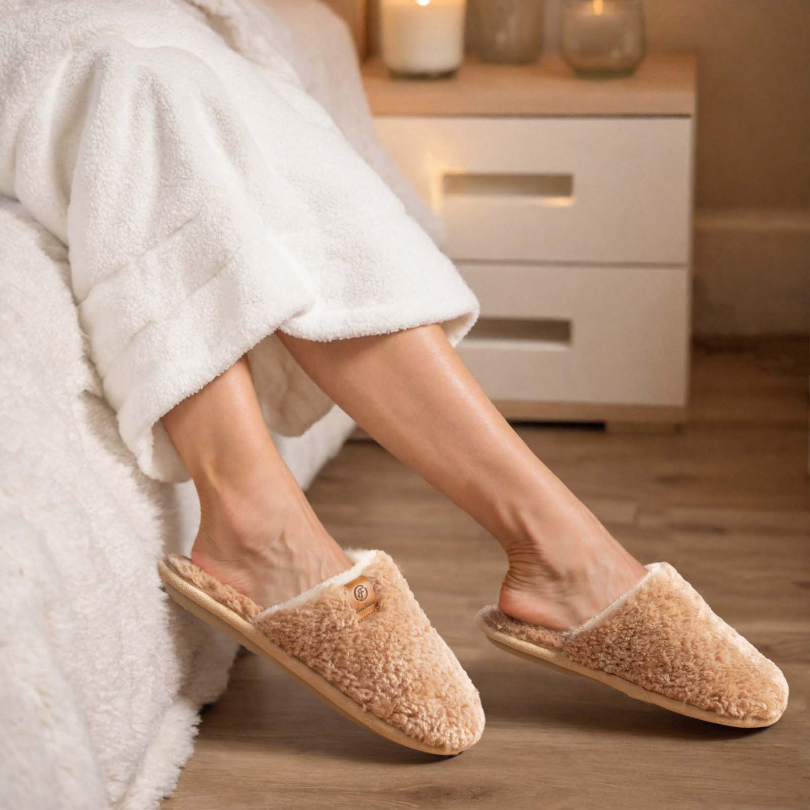 Women's Fuzzy Faux Alpine Non-slip Slippers
